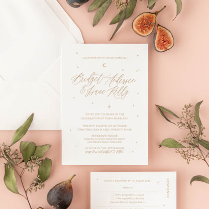 Celestial Invitation + RSVP Postcard + Envelope Suite