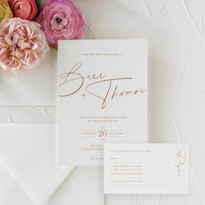 Signature Invitation + RSVP Postcard + Envelope Suite