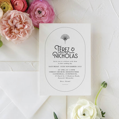 Gatsby Invitation + Envelope Suite