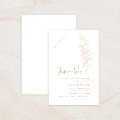 Pampas Invitation + Envelope Suite