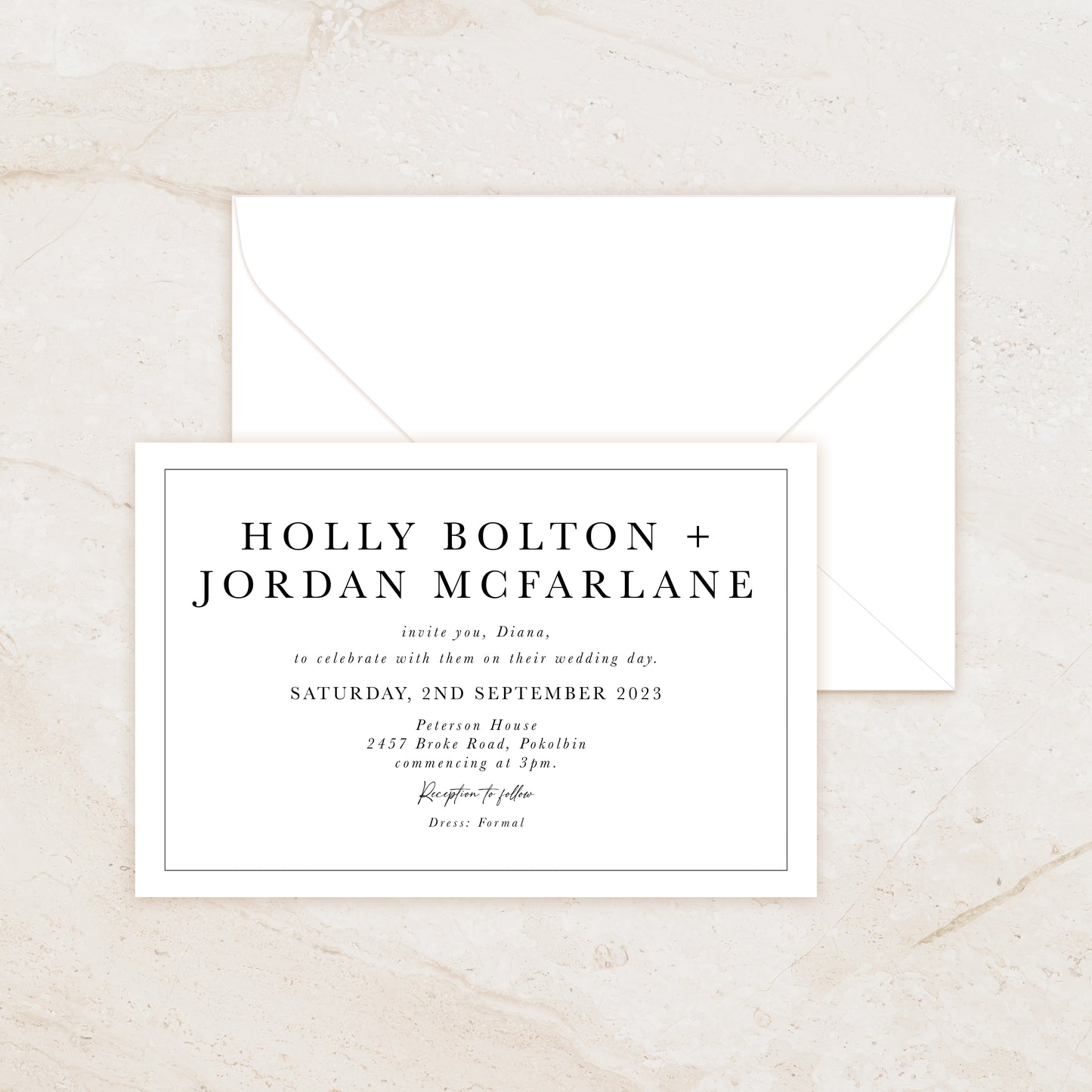 Classique Invitation + Envelope Suite