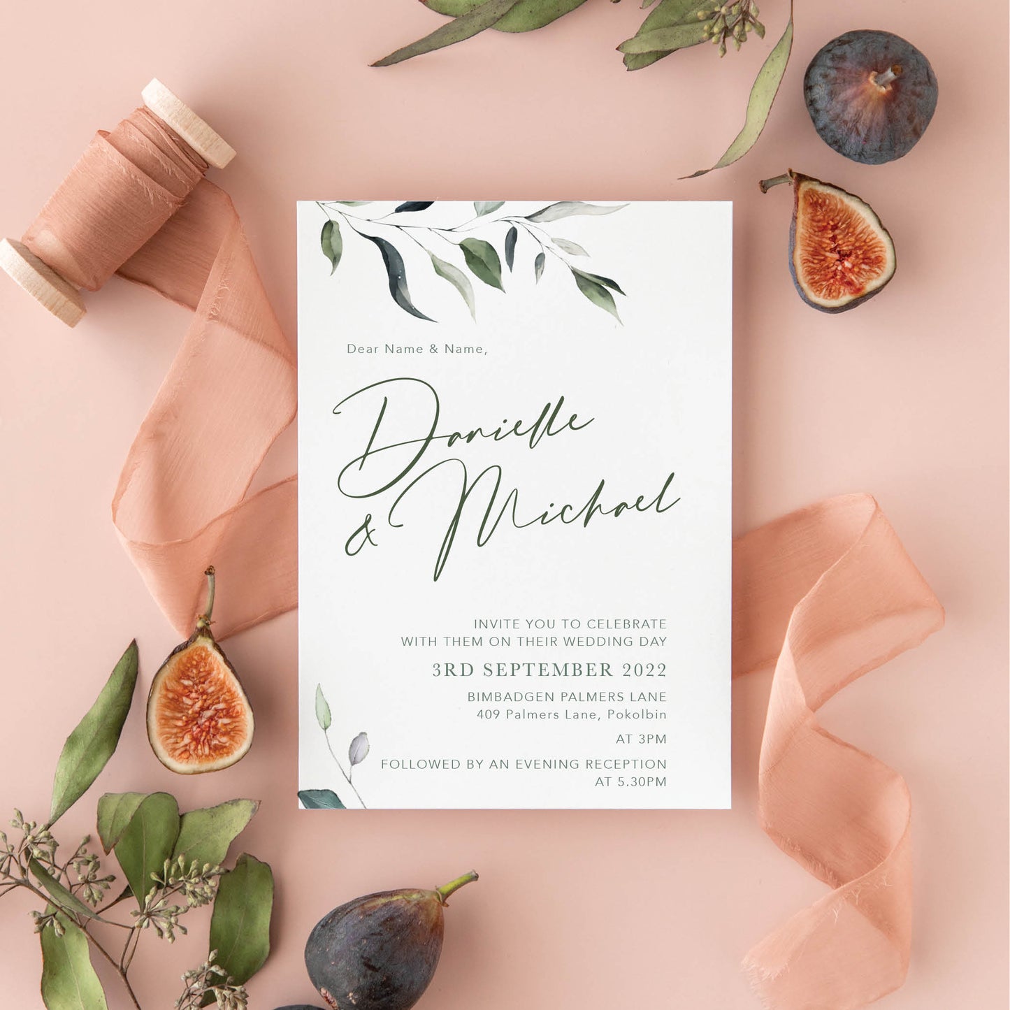 Foliage Invitation + Envelope Suite