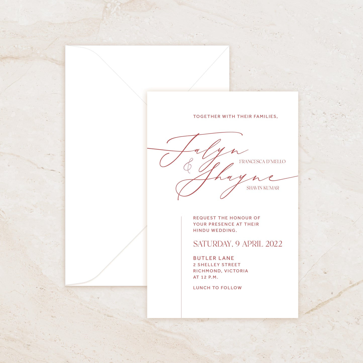 Pyaar Invitation + Envelope Suite