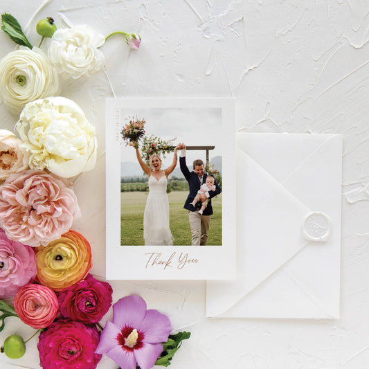 Boho Thank You Card - add your own photo