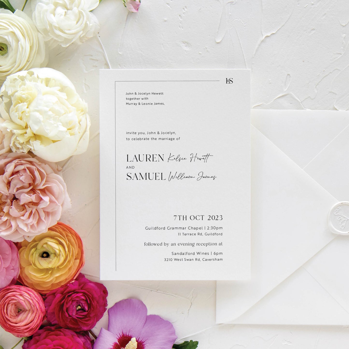 Geo Invitation + Envelope Suite