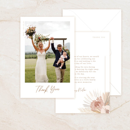 Boho Thank You Card - add your own photo