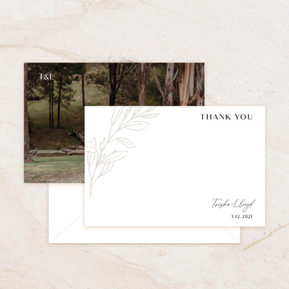 Leaf Thank You Card - add your own photo